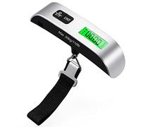 Blendura Luggage Scale, Digital Portable Luggage Weight Scale 110 lb/ 50KG, Hanging Suitcase Weigher for Travel, Suitcase Scale with Temperature Measurement Function Capacity Silver