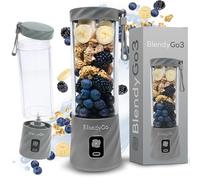 BlendyGo 3 Portable Blender, Small Cordless Mini Mixer, Powerful Smoothie Blender, USB Stand Smoothie Maker, BPA-Free, PulseMotion & BlendPro Technology, 550 ml (Grey)