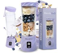 BlendyGo 3 Portable Blender, Small Cordless Mini Mixer, Powerful Smoothie Blender, USB Stand Smoothie Maker, BPA-Free, PulseMotion & BlendPro Technology, 550 ml (Lavender)