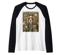 Blenheim Cavalier King Charles Spaniel Storybook Dog Raglan Baseball Tee