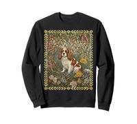 Blenheim Cavalier King Charles Spaniel Vintage Floral Sweatshirt