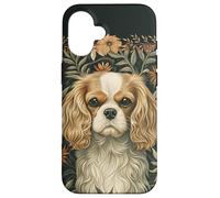 Blenheim Cavalier King Charles Spaniel William Morris Style Case for iPhone 16