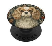 Blenheim Cavalier King Charles Spaniel William Morris Style PopSockets Adhesive PopGrip