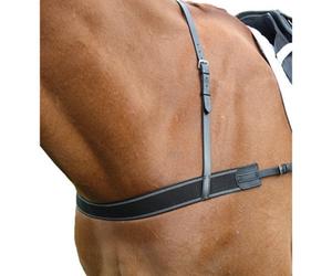 Blenheim Leather Horse Elastic Breastgirth Black (One Size)