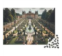Blenheim Palace Gardens Adult 1000-Piece Jigsaw Puzzle, 70x50cm/1000pcs; Tabletop Entertainment at Home; White Cardboard for Steady Handling