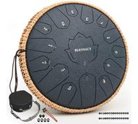 BLENNACY 13" 15-Note C Major Steel Drum- Woven Mesh Edge Navy blue | soothes stress,enhances focus, promotes calm,easy for all ages, ideal for meditation, yoga, or daily relaxation