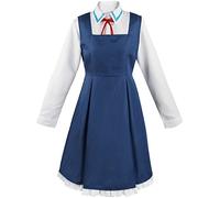 Bleoavre Anya Forger Cosplay Costume Subject 007 Uniform Dress Halloween Outfit (S, Blue)
