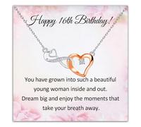 BLEOUK 16th Birthday Necklace 16th Jewelry For Her Sweet 16 Jewelry Gift For Daughter Granddaughter, S, Metal, na unknow