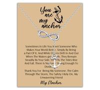 BLEOUK Anchor Friendship Pendant Necklace Friendship Jewelry Sailor Gift Thank You Gifts For Friend You Are My Anchor, S, Metal, na unknow