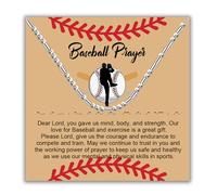 BLEOUK Baseball Prayer Morse Necklace Baseball Jewelry Baseball Coach Thank You Gift Baseball Lover Gift Baseball Mom Gift, Metal, na unknow