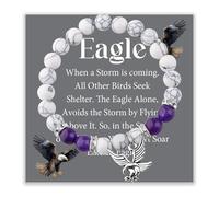 BLEOUK Eagel Bracelet Eagle Court Of Honor Gift Eagle Stuff Eagle Lover Jewelry Scout Bracelet, S, Metal, na unknow