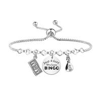 BLEOUK Gambler Bracelet Good Luck Gambling Game Gift Jewelry For Women Gambling Mom Grandmother Gift, S, Metal, na unknow