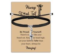 BLEOUK Giraffe Charm Bracelet Jewelry Giraffe Inspirational Gift Let Your Faith Be Taller Than Your Fears Giraffe Lover Gift, S, Metal, na unknow