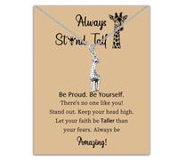 BLEOUK Giraffe Necklace Jewelry Inspirational Gift Let Your Faith Be Taller Than Your Fears Giraffe Lover Gift, S, Metal, na unknow