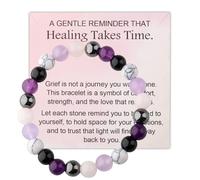 BLEOUK Grief And Loss Bracelet Divorce Miscarriage Gift For Mothers loss Of Loved One Empath Depression Healing Jewelry, S, Metal, na unknow