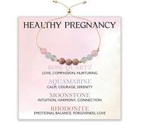 BLEOUK Healthy Pregnancy Crystal Bracelet Mom To Be Pregnancy Support Gift Fertility Crystals Jewelry Spiritual Bracelet, Small, Metal, na unknow