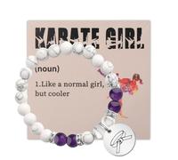 BLEOUK Karate Bracelet Karate Jewelry Jiu Jitsu Present Karate Themed Present Taekwondo Sport Lover Gift Kung Fu Gift, S, Metal, na unknow
