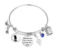 BLEOUK Matiildda Charm Bracelet The Musical Jewelry Musical Fans Gift Nobody But Me Is Gonna Change My Story, S, Metal, na unknow