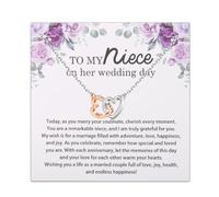 BLEOUK Niece Wedding Necklace From Aunt Uncle To My Niece On Her Wedding Day Niece Bride Jewelry Aunt To Bride Jewelry, Metal, na unknow