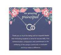 BLEOUK Principal Gifts From Students Principal Necklace School Assistant Principal Thank You Gift Principal Jewelry Principal Retirement Gift, L, Metal, na unknow