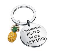 BLEOUK Psych Inspired Keychain Psych TV Show Gift Psych Pineapple Gift Funny Psych Gift - Silver - 1.18inch