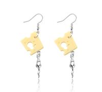 BLEOUK Rat Earring Chef Mouse Jewelry Rat Lover Cartoon Tv Fans Gift For Her, S, Metal, na unknow