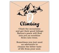 BLEOUK Rock Climbing Necklace Mountain Climber Gift For Climbing Bouldering Lovers Hiking Rock Climber Mountaineering Jewelry, S, Metal, na unknow