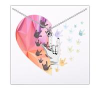 BLEOUK Sign Language Necklace ASL Jewelry Interpreter I love You Hand Worker Gift Sign Language Present For Deaf, S, Metal, na unknow