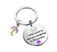 BLEOUK Singer Keychain Fans Jewelry Song Lyrics Inspired Keychain, In the Purple Kr Silver, S
