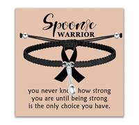 BLEOUK Spoon Theory bracelet Spoon theory Jewelry Spooniess Warrior Chronic Pain Chronic Illness Gift, S, Metal, na unknow