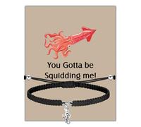 BLEOUK Squid Charm Woven Rope Bracelet Squid Jewelry Themed Gift Sea Animal Lover Gift You Gotta Be Squidding Me, S, Metal, na unknow