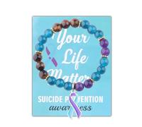 BLEOUK Suicide Awareness Bracelet Suicide Awareness Jewelry Suicide Prevention Awareness Themed Gift, S, Metal, na unknow