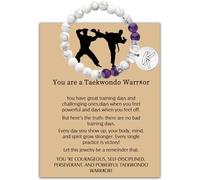BLEOUK Taekwondo Bracelet Taekwondo Encouragement Thank You Jewelry Jiu Jitsu Training Present Martial Arts Gift, S, Metal, na unknow