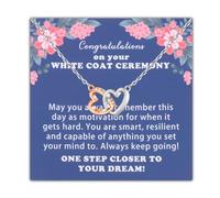 BLEOUK White Coat Ceremony Necklace Medical Dental Nursing Veterinary Pharmacist Chiropractor Surgeon Nurse New Doctor Gift, S, Metal, na unknow