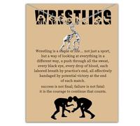 BLEOUK Wrestling Necklace Wrestler Gift Wrestling Coach Team Gift Training Inspirational Jewelry, S, Metal, na unknow
