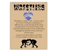 BLEOUK Wrestling Necklace Wrestler Gift Wrestling Coach Team Gift Training Inspirational Jewelry, S, Metal, na unknow