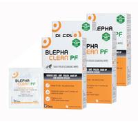 Blephaclean PF Daily Eyelid Cleansing Wipes - Gentle, Sterile Wipes to Soothe & Cleanse, Suitable for Sensitive Eyelids |Plastic-Free |Suitable for Babies (3+Months), Children, Adults |4 PACK|80 Wipes