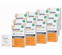 Blephaclean PF Daily Eyelid Wipes x 240 -Gentle Cleansing for the eyelids and skin around the eyes | Suitable for Babies (over 3 months old), children & adults | Sterile Plastic-Free Wipes x 12 packs