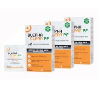 Blephaclean PF Daily Eyelid Wipes x 60 - Gentle Cleansing for the eyelids and skin around the eyes | Suitable for Babies (over 3 months old) children & adults | 20 Sterile Plastic-Free Wipes x 3 packs