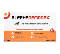 Blephademodex Preservative Free Eyelid Wipes | Relieves symptoms of inflamed eyelids caused by Demodex Blepharitis. Clinically proven to improve symptoms linked to Demodex. Pack of 30 sterile wipes