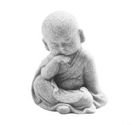 BlesConi 1 Unit Small Buddha Monk Figurine Sandstone Resin Statue for Outdoor Garden Indoor Home Decoration Finish See No Evil 4x5x6cm(A)