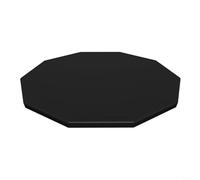 BlesConi 1pc Round Swimming Pool Cover for Above Ground Pools, Black PVC Dust Debris Protector with Breathable Holes and Ropes, 8ft(244cm)