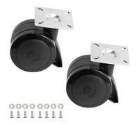 BlesConi 2.9 Inch Black Replacement Wheel Set for Weber for spirit 200 300 Series 2013 Up, for Casters with Mounting Plates and Screws(69827)