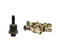 BlesConi 21-Pc M3-M10 Hand Rivet Nut Kit: 20 Iron Galvanized Nuts + 1 Aluminum Mandrel Head for Manual Riveting Tools(M6)