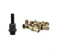 BlesConi 21-Pc M3-M10 Hand Rivet Nut Kit: 20 Iron Galvanized Nuts + 1 Aluminum Mandrel Head for Manual Riveting Tools(M8)