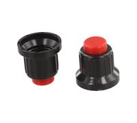 BlesConi 2pcs Outdoor Patio Gas Heater Pulse Ignition Switch Red Cap with Spring Replacement Kit High Performance Plastic Backyard Heating Accessory(A)