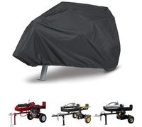 BlesConi 420D Oxford Wood Splitter Cover with Silver Coating, Waterproof UV Resistant Log Splitting Machine Protector, Heavy Duty Outdoor Shelter with Ventilation and Drawstring, Black