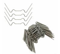 BlesConi 50pcs Stainless Steel Greenhouse Glazing Clips W Z Type for 3mm 4mm Glass Polycarbonate Panel Fixing Silver(50pcs x W Clips)