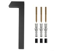 BlesConi 6 Inch Tall Black House Numbers Floating or Flush Mount Modern Style for Address Gate Door Wall(1)