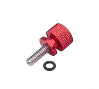 BlesConi 6mm CNC Motorcycle Seat Screws, Quick Release Knurled Bolts with Washers for Easy for ACCESS and Secure Fit(Red)